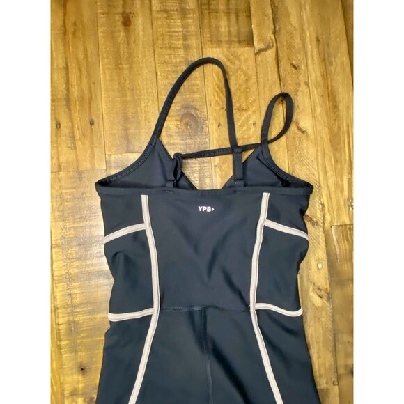 YPB Abercrombie Women’s Black One Piece Active Jumpsuit Strappy Contrast Piping - Picture 5 of 6